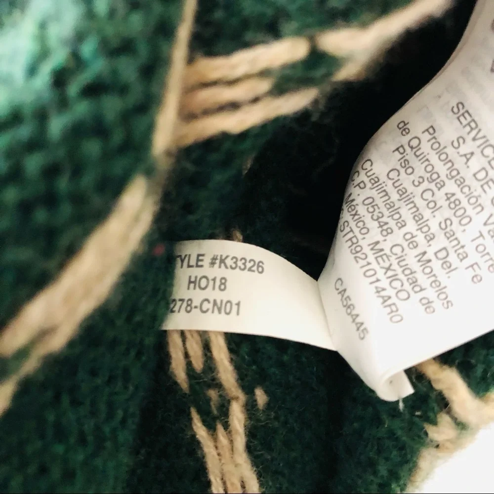 J. Crew Green Fair Isle Patterned Sweater XXL